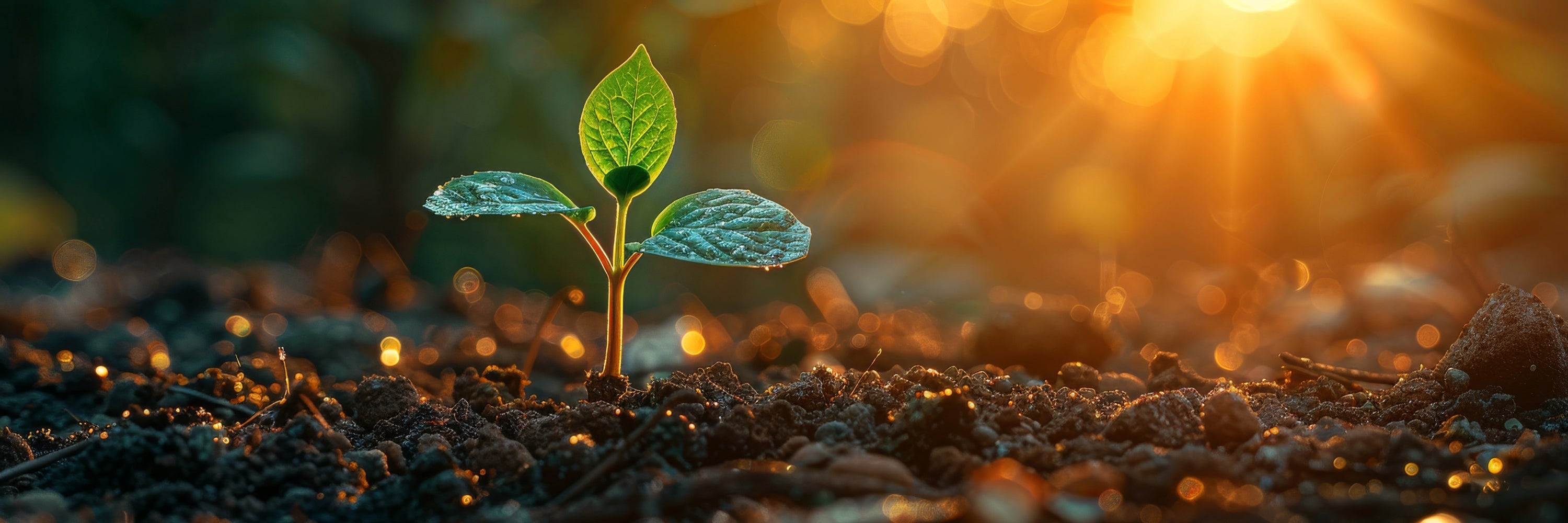 Plant growing through the soil in the sun. ION* Gut Support ION Gut Support for Pets, ION Gut