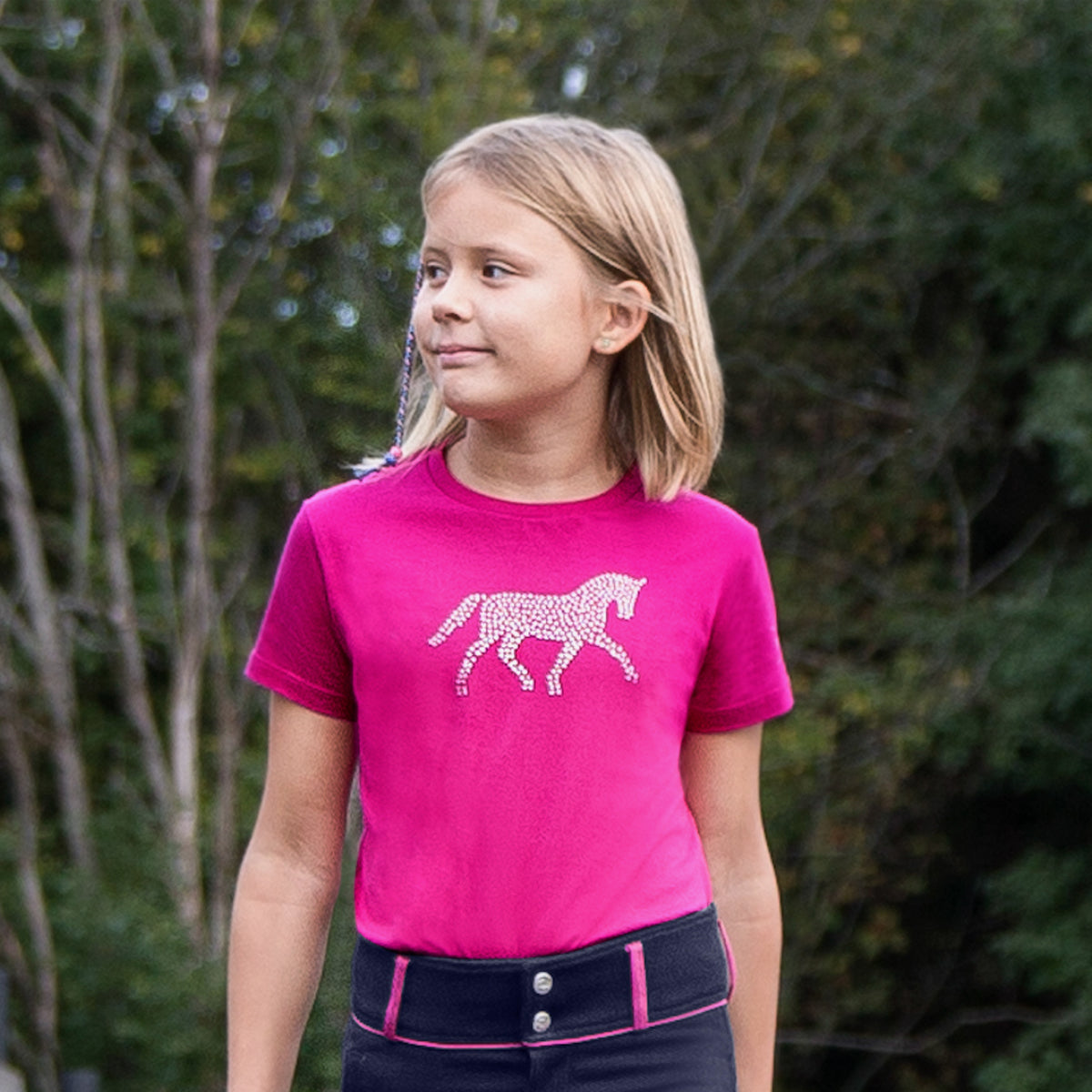 Horze Abbie Kid's T-Shirt with Crystals