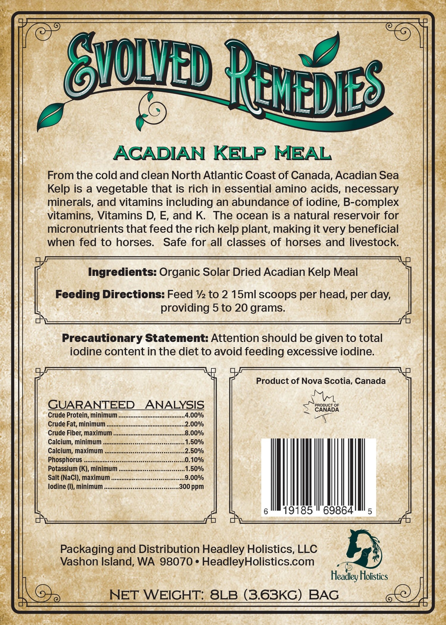 Evolved Remedies Acadian Kelp Meal