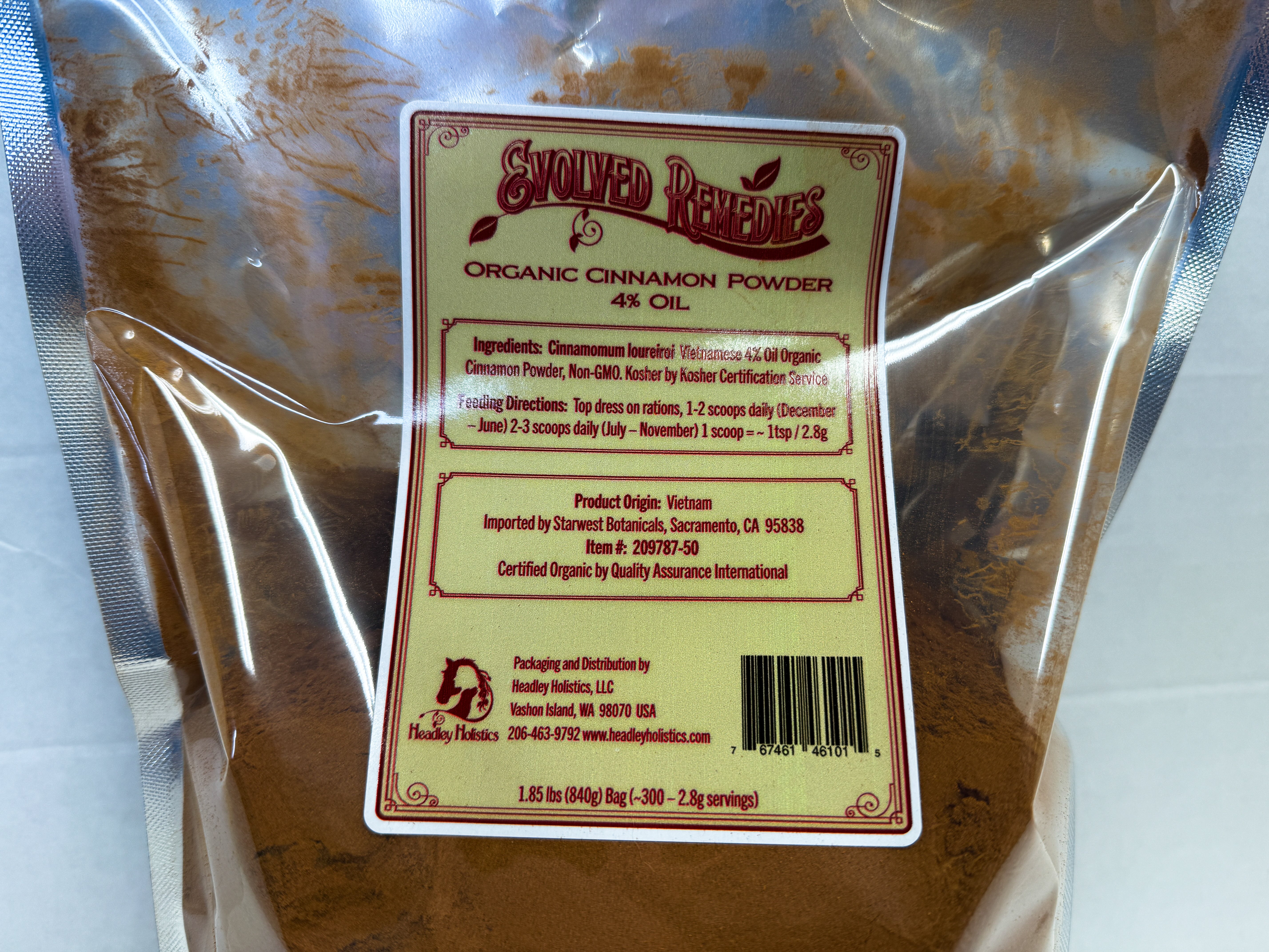 Organic Saigon Cinnamon, 4% Oil