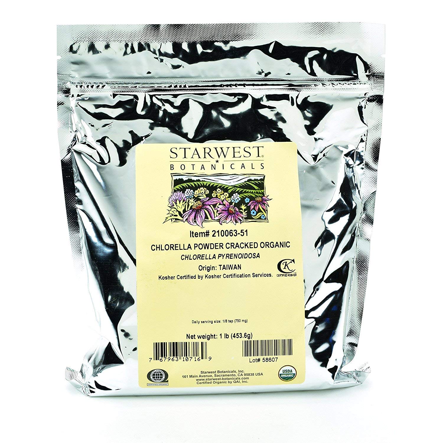 Starwest Botanicals Chlorella Powder Cracked Organic