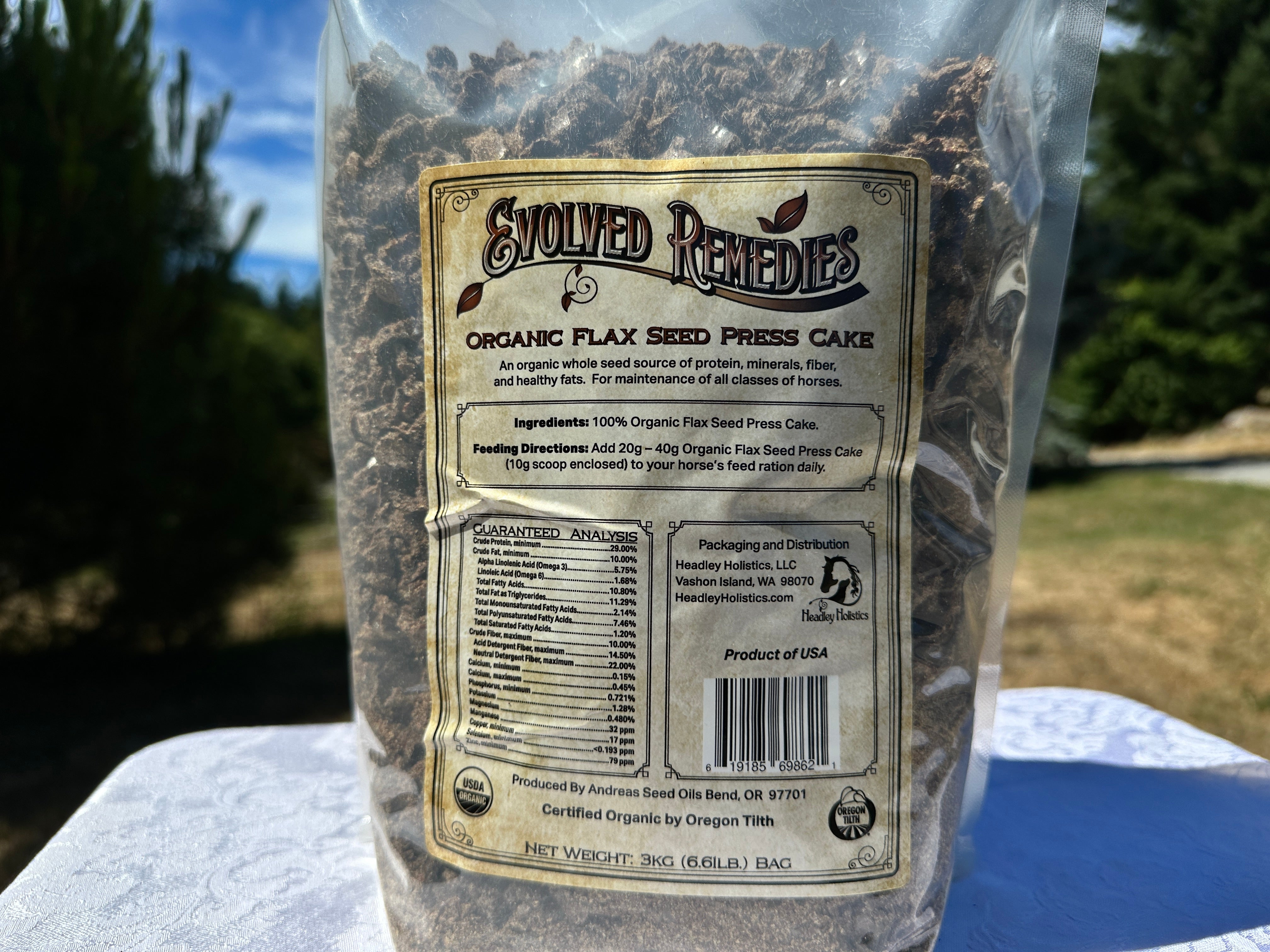 Organic Flax Seed Press Cake