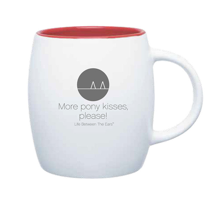 Life Between the Ears Mug - More Pony Kisses, Please (Red)