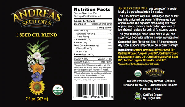 Andreas Seed Oils Organic Five Seed Oil Blend